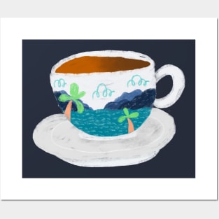 Bay Coffee Cup Posters and Art